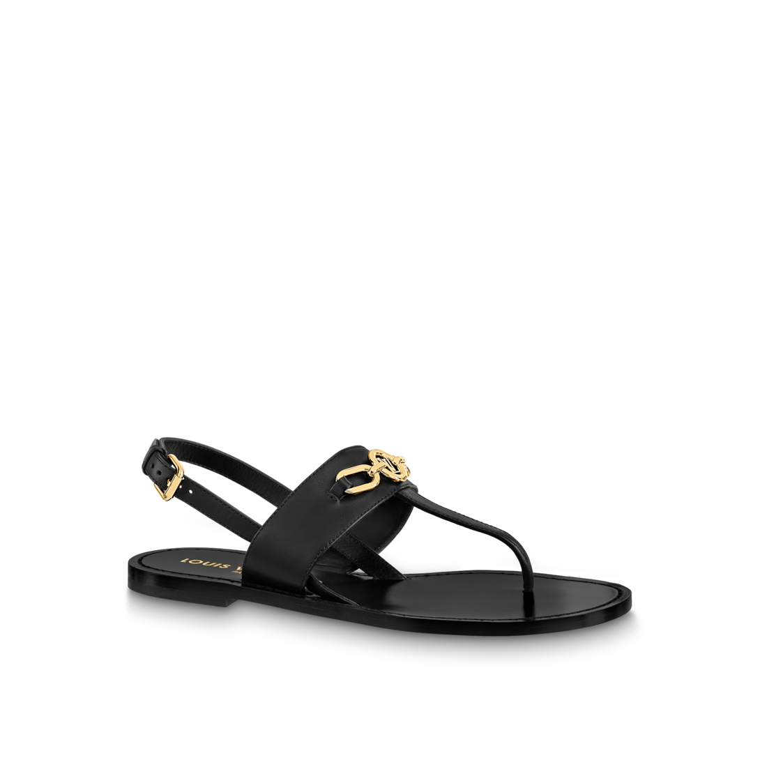 Louis vuitton sale black flip flops